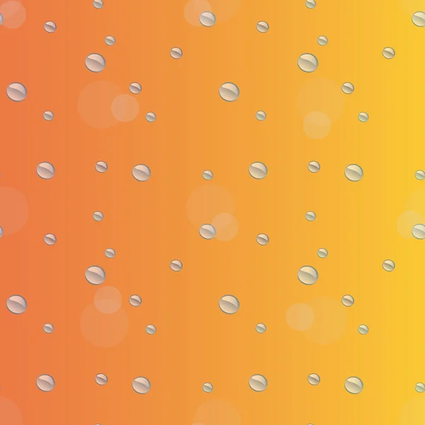 Motif sans couture de gouttelettes sur un fond bleu — Image vectorielle
