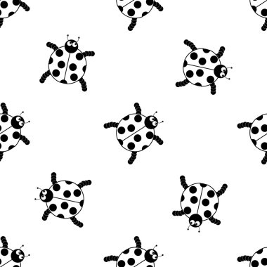 beyaz zemin üzerinde gerçekçi ladybugs ile sorunsuz