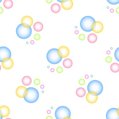 Sorunsuz bir arka plan şeffaf renkli baloncuklar su vektör çizim