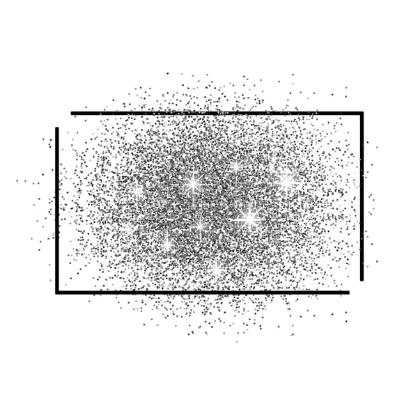 Rahmen für Text und eine Streuung von Silbersand — Stockvektor