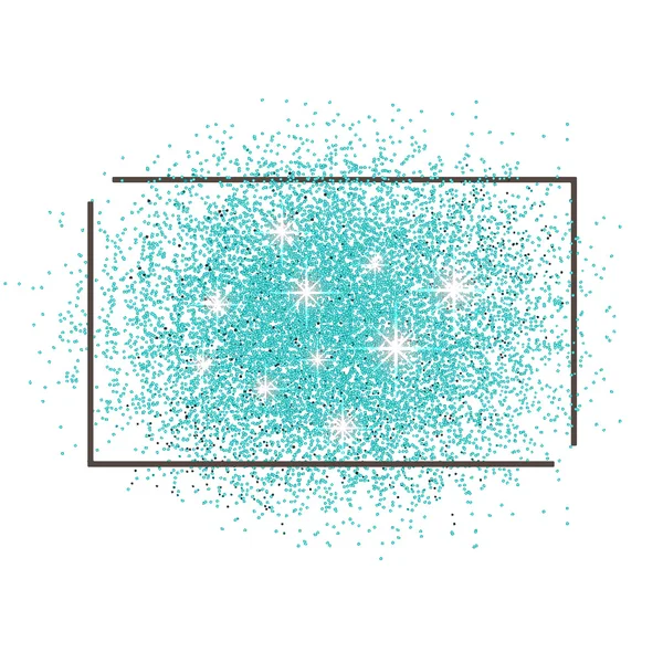 Ram för text och turkosa sand — Stock vektor