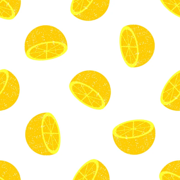 Seamless background of halves of citrus — Stock Vector