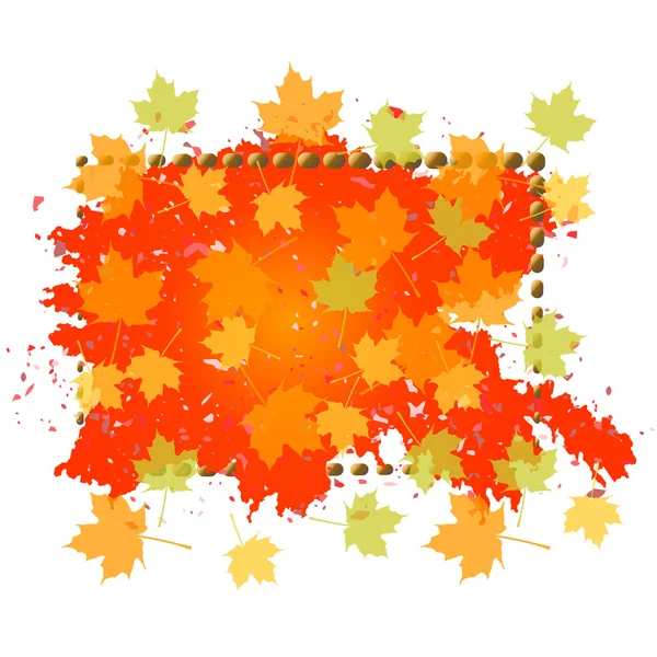 Autumn background with maple leaves — Stock Vector