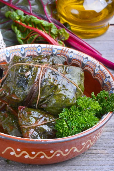 Doldurulmuş pazı yaprağı Stok Fotoğraf