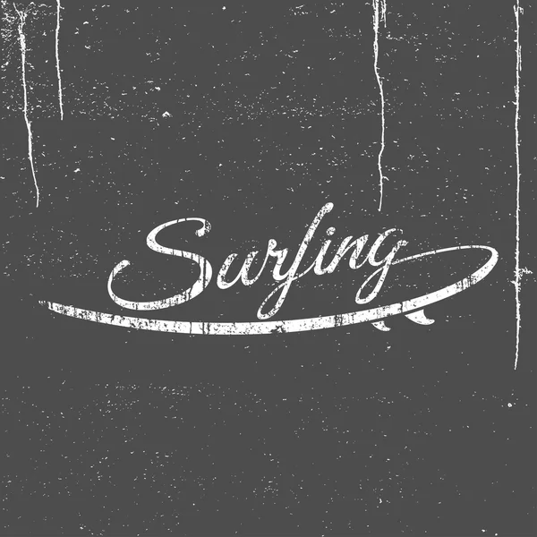 Surf grunge logo — Vetor de Stock