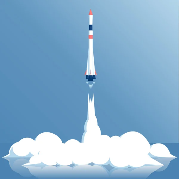 Carrier rocket launch — Stock Vector