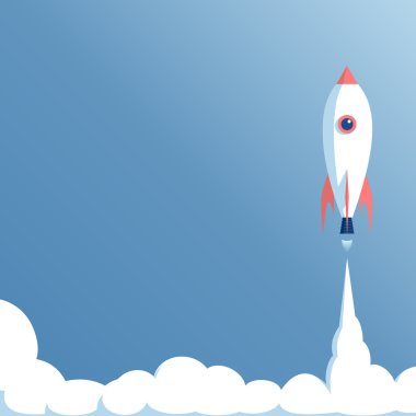 Çizgi film uzay gemisi fırlatma