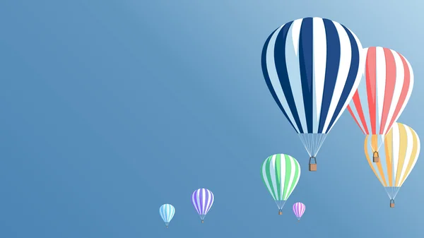 Cartaz de balões de ar quente —  Vetores de Stock