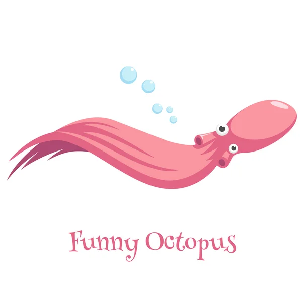 Grappige cartoon octopus — Stockvector