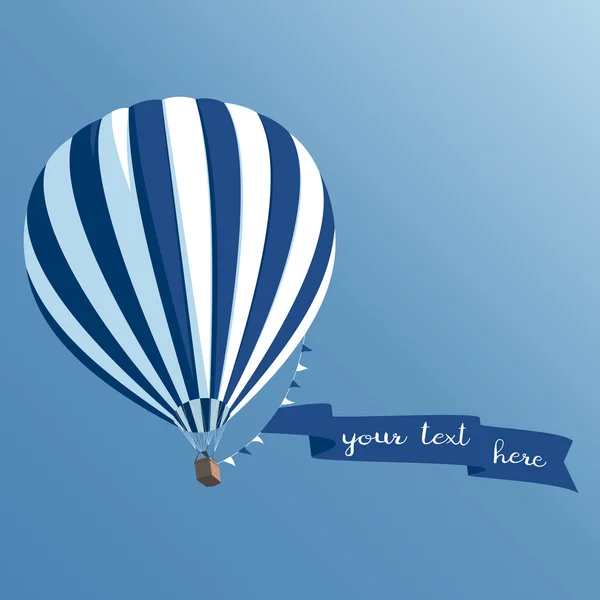 Heißluftballon-Banner — Stockvektor