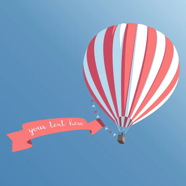 Striped balloon with banner Royalty Free Stock Illustrations