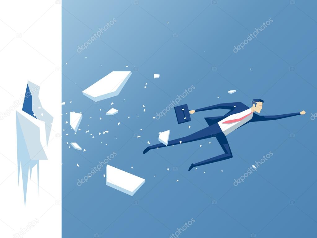 businessman and obstacle