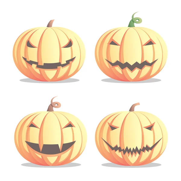 Set dovleci de Halloween — Vector de stoc