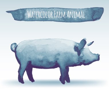 Download Watercolor Pig Free Vector Eps Cdr Ai Svg Vector Illustration Graphic Art