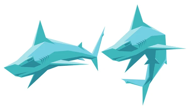Tubarão-martelo vetor — Vetor de Stock