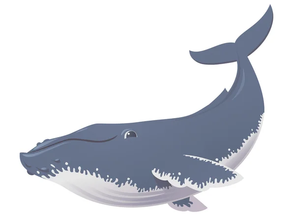 Komik kambur balina — Stok Vektör