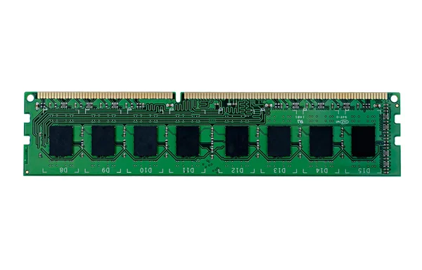 Memory module close up on a white background Royalty Free Stock Images