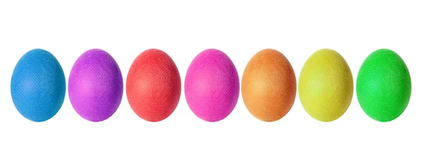 Uova di Pasqua multicolori l'isolato — Foto Stock