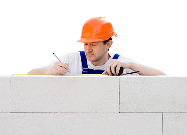 Construction worker at work — Stock Photo, Image