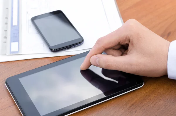 Close up of workplace in office — Stock Photo, Image