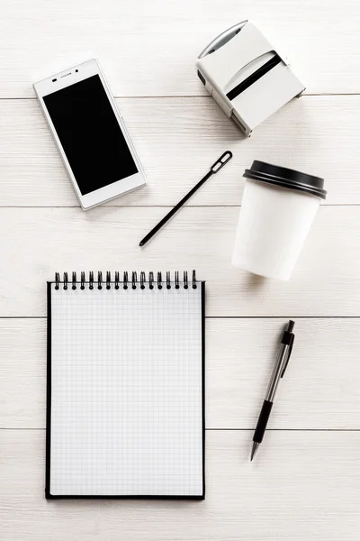 Office table top view — Stock Photo, Image