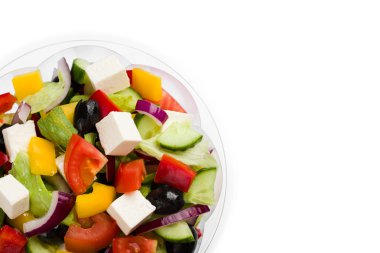 karışık sebze salatası zekâ zeytin ve beyaz peynir