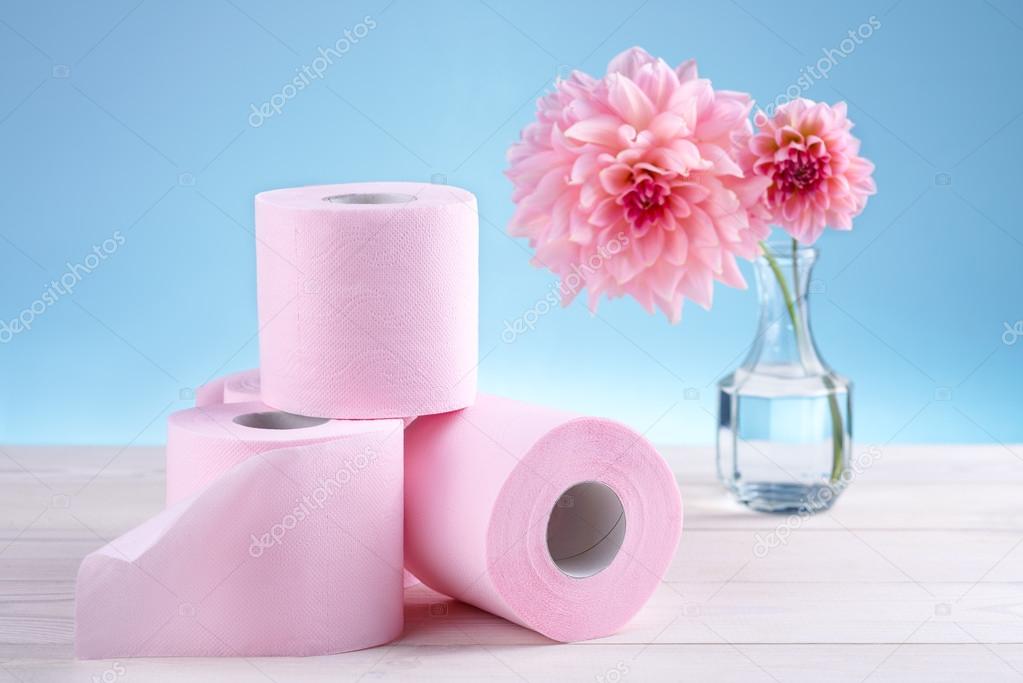 Toilet paper on the table