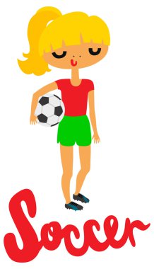 kadın futbol oyuncu holding topu