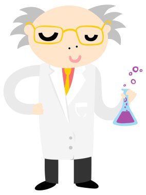 Komik deli bilim adamı Profesör karakter