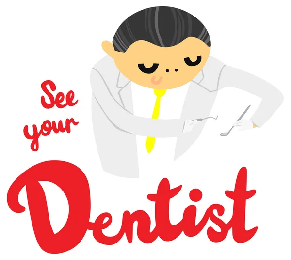 Voir le symbole de votre dentiste — Image vectorielle