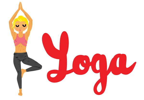 Mujer practicando yoga Ilustraciones De Stock Sin Royalties Gratis