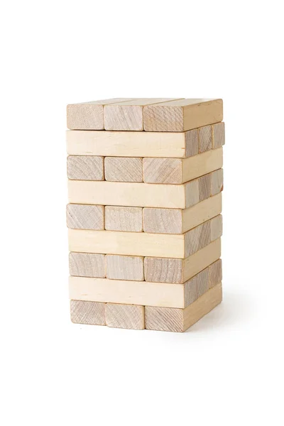 Holzbaukasten Fallturmspiel Jenga — Stockfoto
