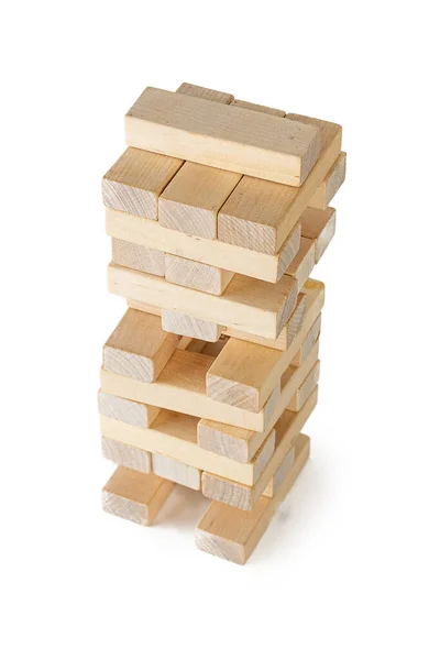 Wooden Construction Set Falling Tower Game Jenga — Stock Photo, Image