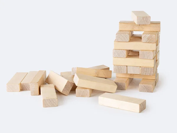 Holzbaukasten Fallturmspiel Jenga — Stockfoto