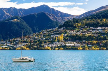Lake Wakatipu Queenstown, Yeni Zelanda.