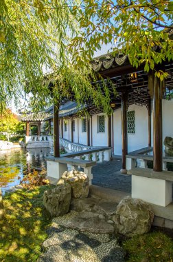 Dunedin Çin Bahçesi Yeni Zelanda koridorda.