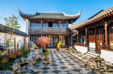 Dunedin Çin Bahçesi Yeni Zelanda.