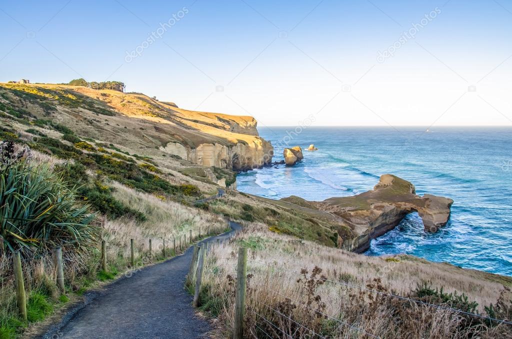 Pathway down to the Tunnel Beach which is located at Dunedin,New Zealand
