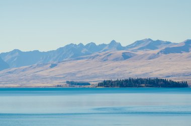 Güzel manzara Lake Tekapo Yeni Zelanda