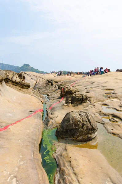 Formações rochosas paisagem natural em Yehliu Geopark Taiwan . — Fotografia de Stock