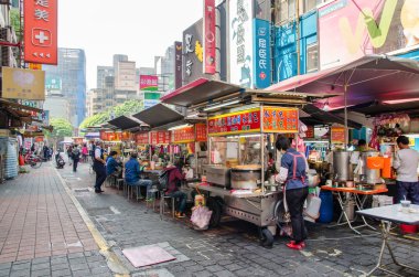 Qing Guang market located in Zhongshan District,Taiwan clipart