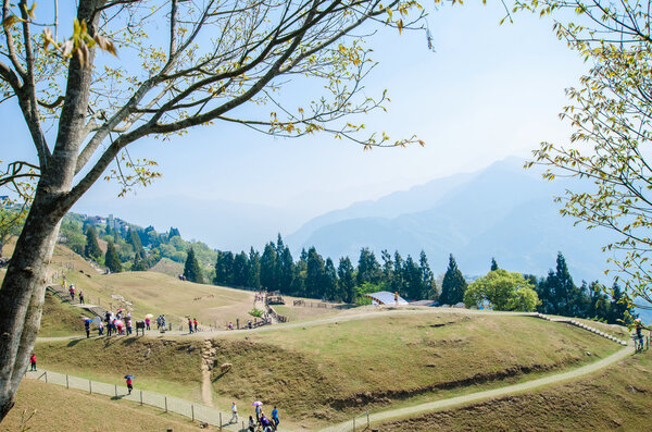 Cingjing farm is the one of the most attractive tourist place in Nantou,Taiwan.People can seen exploring around it.