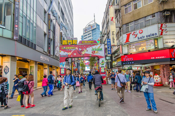 Ximending is the source of Taiwan's fashion, subculture and Japanese culture. People can seen walking and shopping around it.