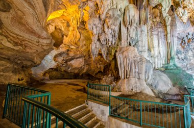 Interior of the Kek Lok Tong which is located at Gunung Rapat in the south of Ipoh. Beautiful limestone formations are the main attractions of Kek Lok Tong Cave Temple.
