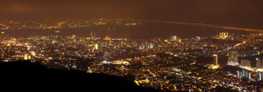 Penang Hill, Malezya Hava kenti gece görünümü.