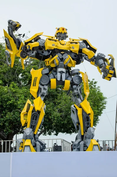 Optimus Prime and Bumblebee Transformers exhibition at Esplanade Penang, Malaysia. — 스톡 사진