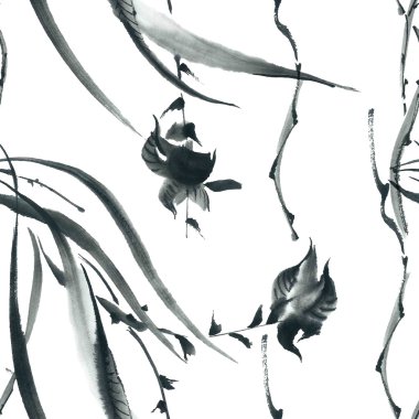 Çiçeği orkide. Seamless modeli.