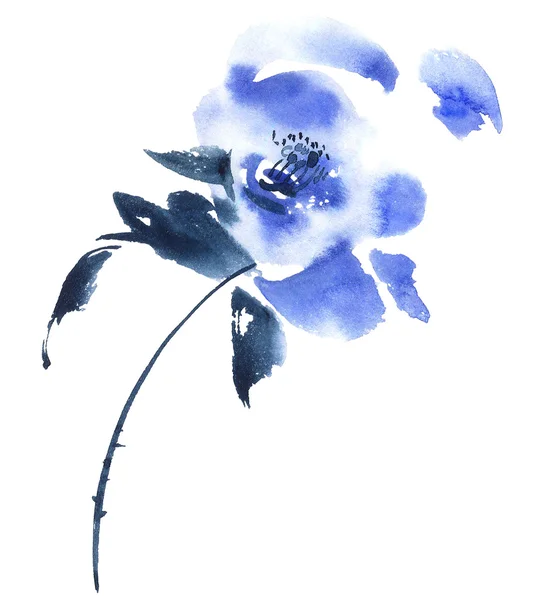Ilustração flor azul — Fotografia de Stock