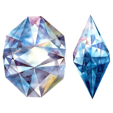Blue big diamonds clipart