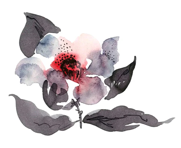 Ροζ λουλούδια εικονογράφηση — Φωτογραφία Αρχείου